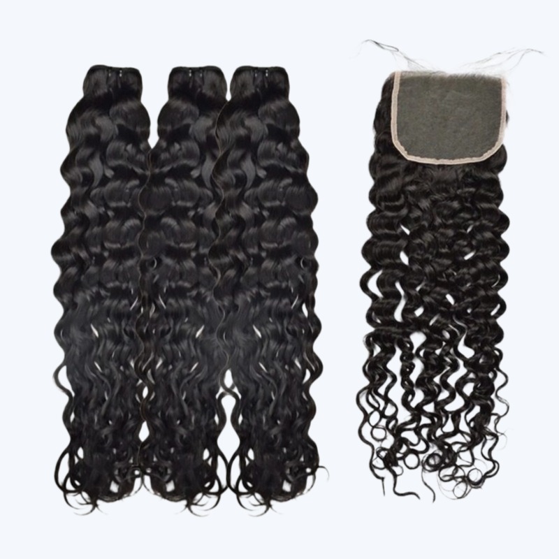 3 Human Hair Bundles With Closure