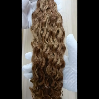 K-Tip Hair Extensions - #P27/30 Italian Curly Human Hair