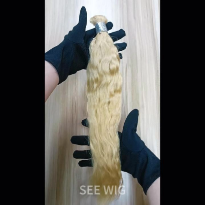 Bulk Human Hair - #613 Wet and Wavy Braiding Hair