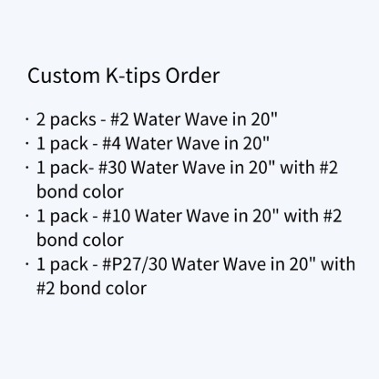 Custom 6 Packs of K-tip Hair Extensions