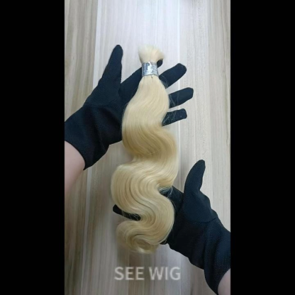 Bulk Human Hair - #613 Blonde Body Wave Braiding Hair