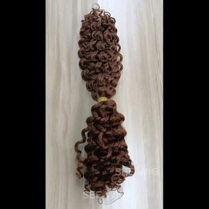 Double-ended Human Braiding Hair - #4 Deep Curly Hair