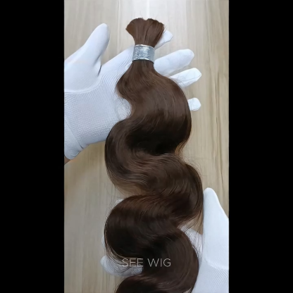 Body Wave Bulk Human Hair - #2 Dark Brown Braiding Hair