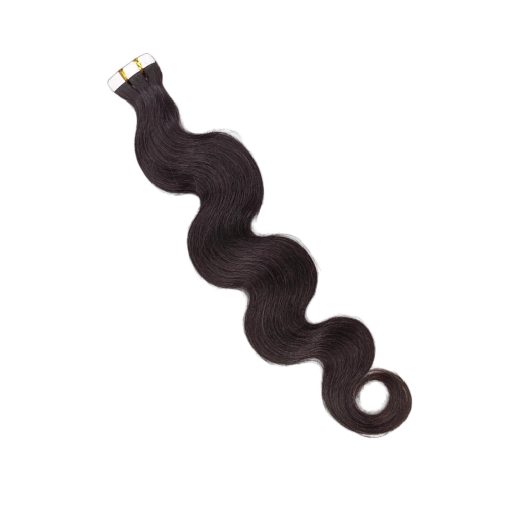 Tape In Hair Extensions - #1B Body Wave Human Hair