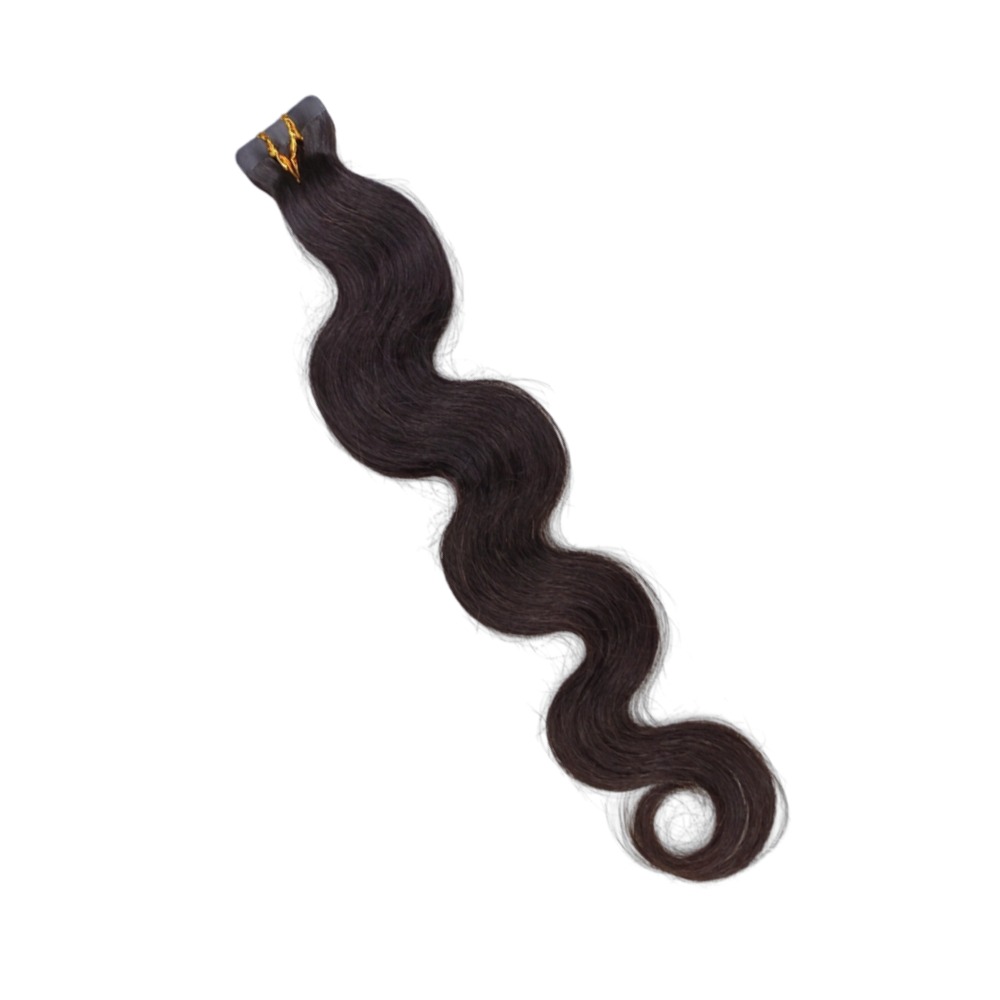 Tape In Hair Extensions - #1B Body Wave Human Hair