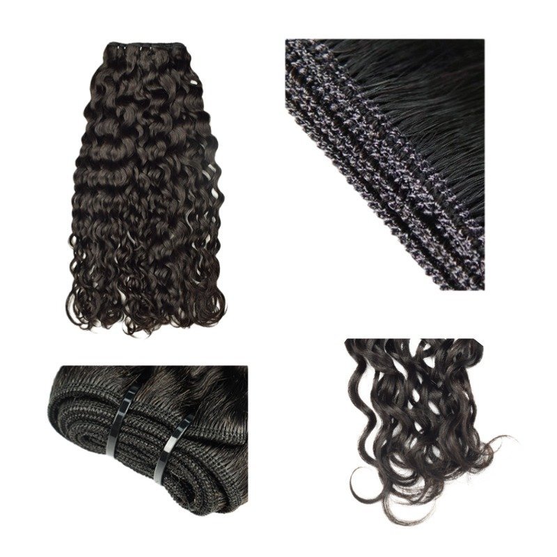 Sew In Hair Extensions - #1B Italian Curly Human Hair