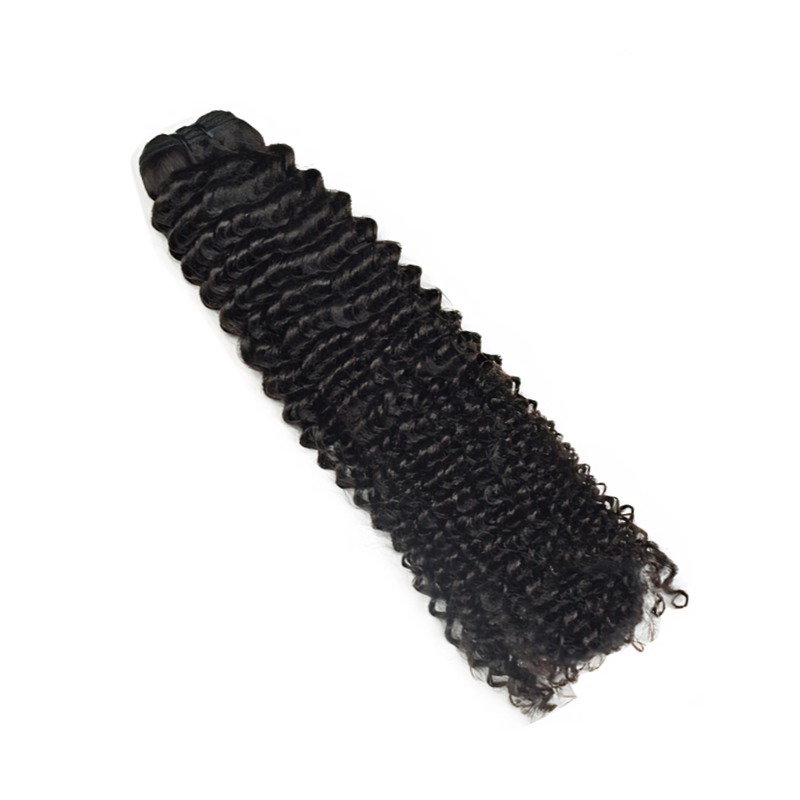 Sew In Hair Extensions - #1B Kinky Curly Human Hair