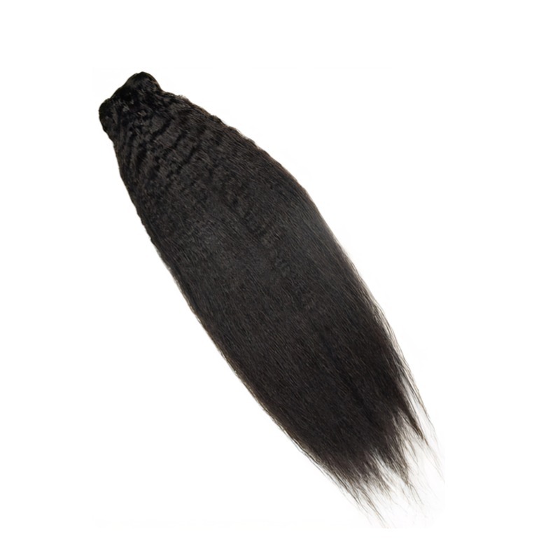 Sew In Hair Extensions - #1B Kinky Straight Human Hair