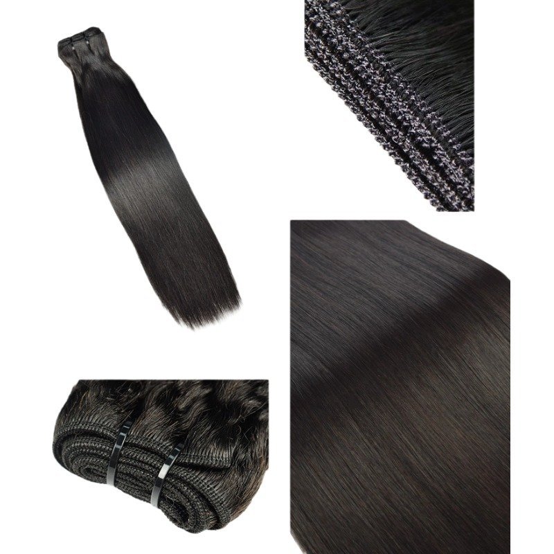 Sew In Hair Extensions - #1B Straight Human Hair