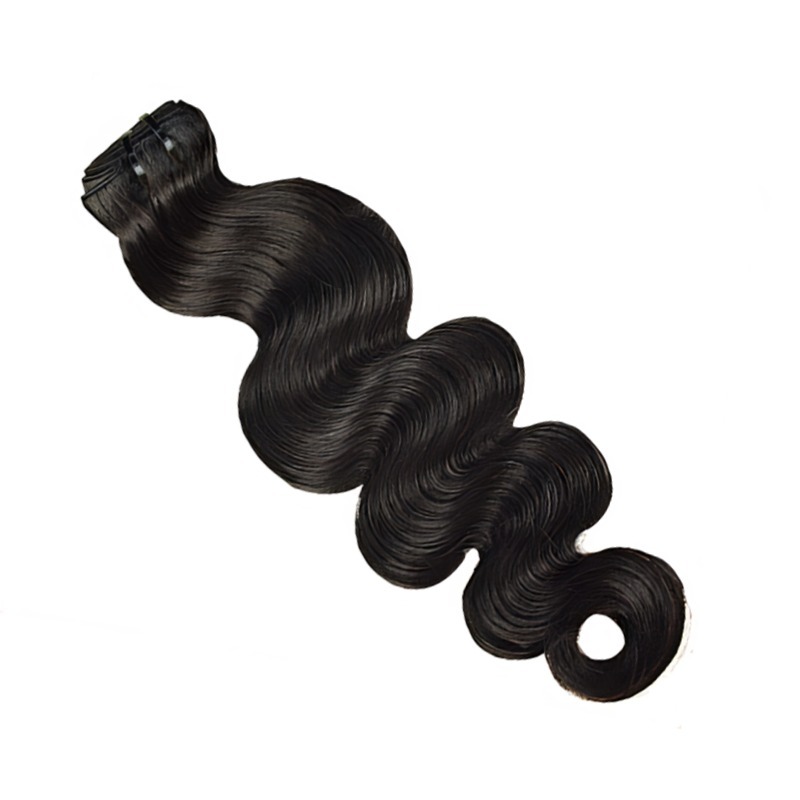 Sew In Hair Extensions - #1B Body Wave Human Hair