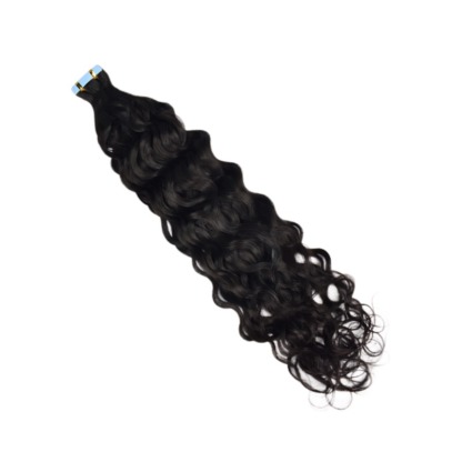 Tape In Hair Extensions - #1B Italian Curly Human Hair