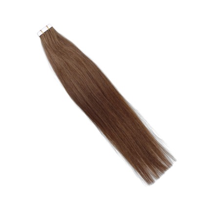 Tape In Hair Extensions - #8 Brown Straight Human Hair