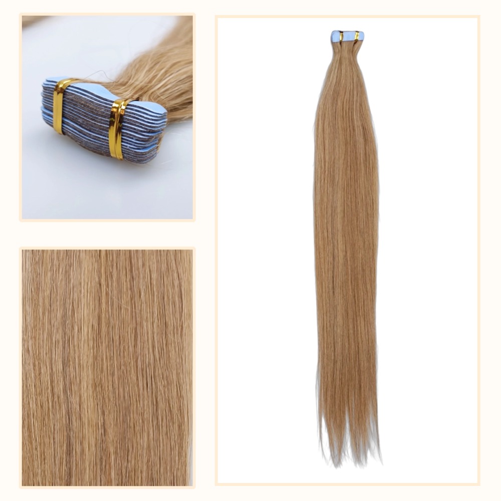 Tape In Hair Extensions - #12 Straight Human Hair