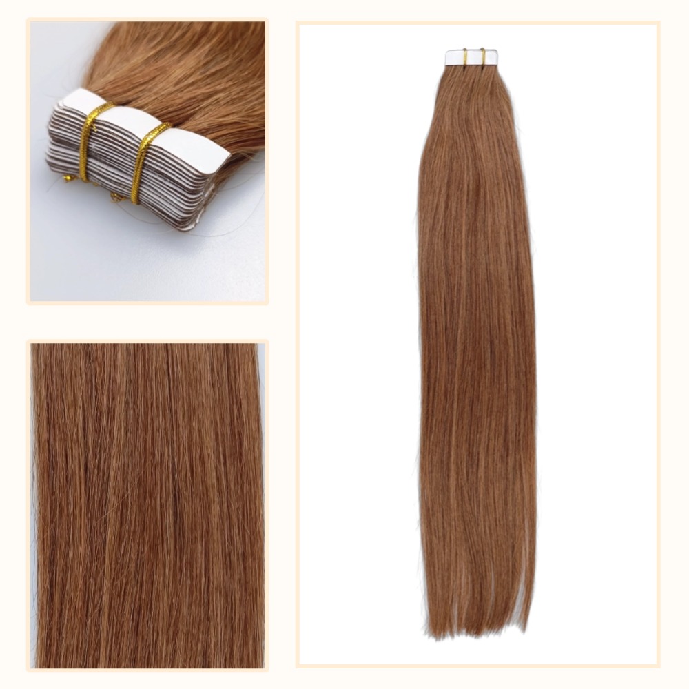 Tape In Hair Extensions - #30 Straight Human Hair