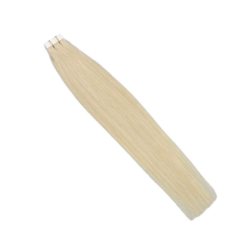 Tape In Hair Extensions - #613 Blonde Straight Human Hair