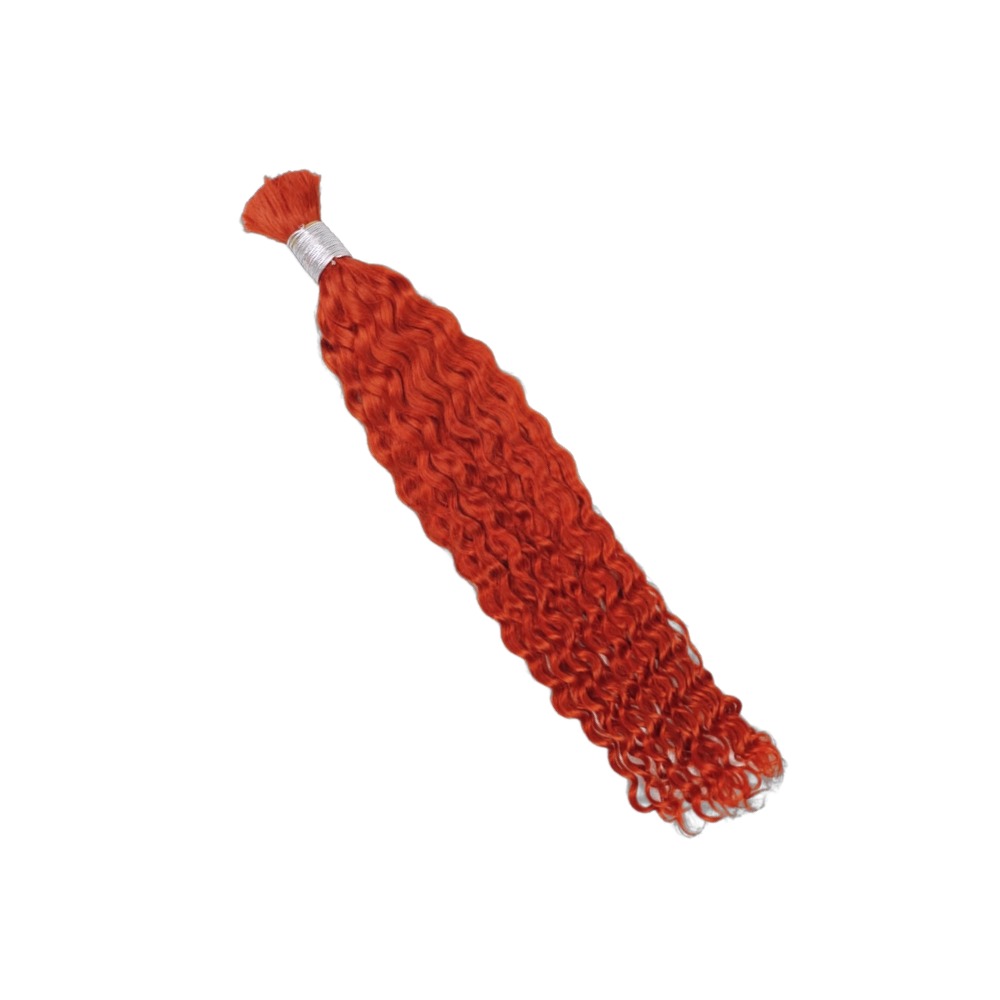 Bulk Human Hair - #350 Ginger Deep Curly Braiding Hair
