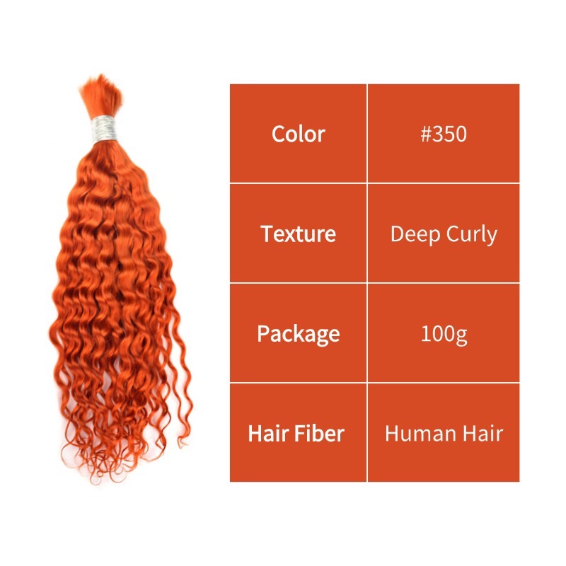 Deep Curly Bulk Human Hair - #350 Hair Extensions