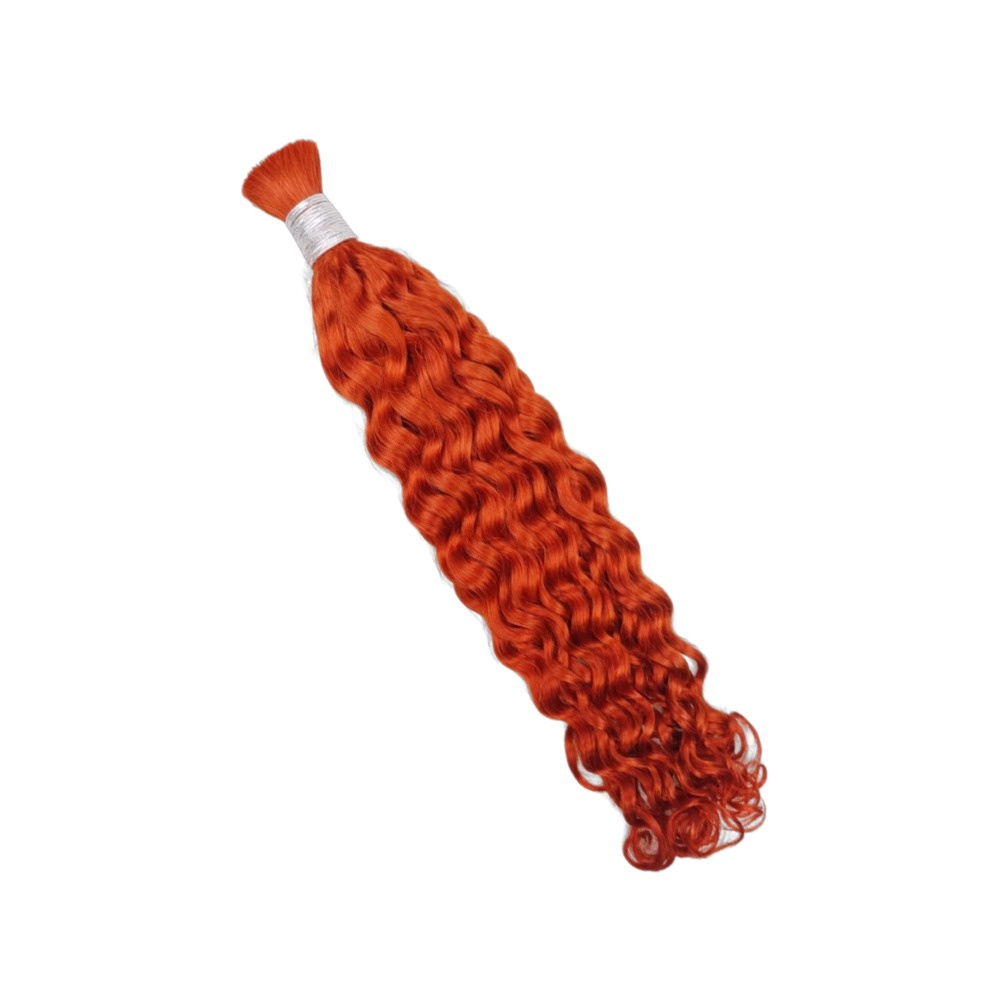 Bulk Human Hair - #350 Ginger Italian Curly Braiding Hair