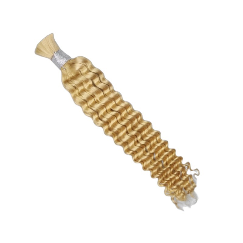 Bulk Human Hair - #613 Deep Wave Braiding Hair