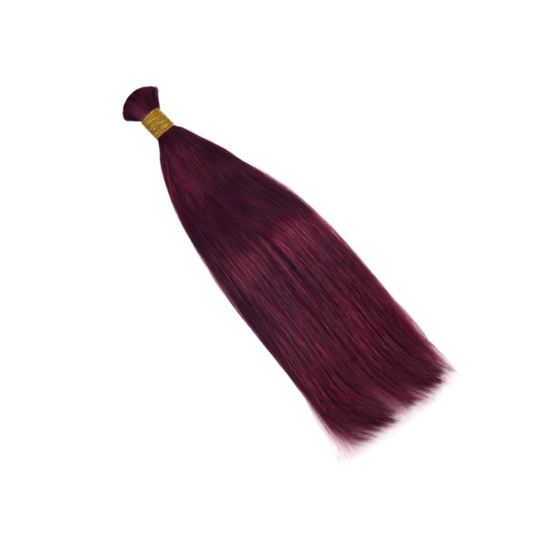 Straight Bulk Human Hair - #99J Hair Extensions