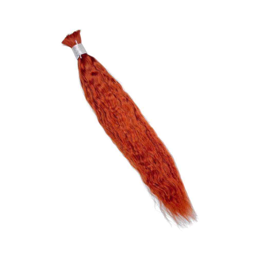 Bulk Human Hair - #350 Ginger Wet and Wavy Braiding Hair