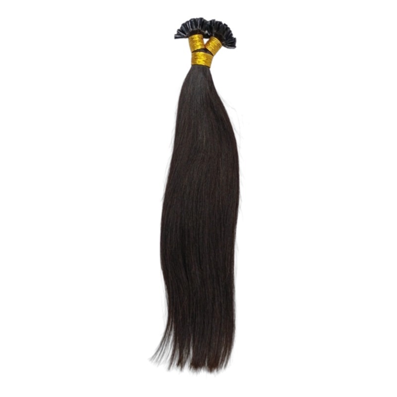 U-Tip Hair Extensions - #1B Straight Human Hair