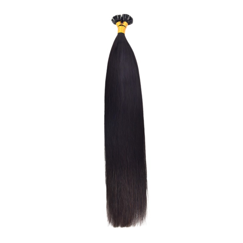 U-Tip Hair Extensions - #1B Straight Human Hair