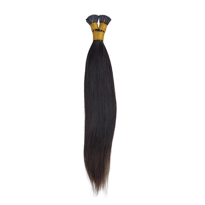 I-Tip Hair Extensions - #1B Straight Human Hair