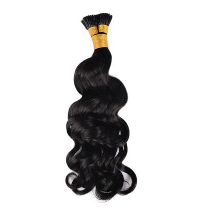 I-Tip Hair Extensions - #1B Body Wave Human Hair