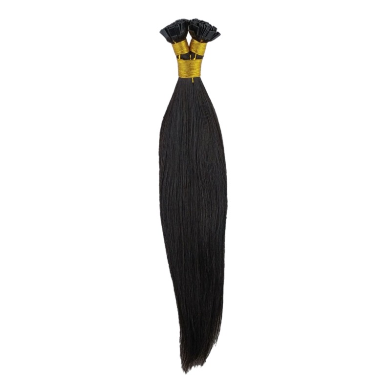 K-Tip Hair Extensions - #1B Straight Human Hair