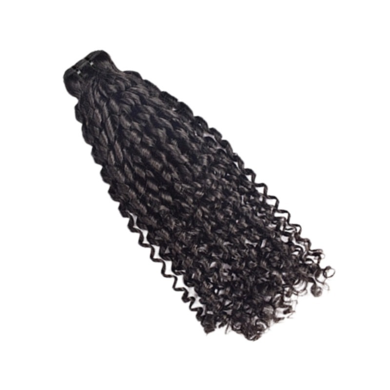 Sew In Hair Extensions - #1B Pixie Curly Human Hair