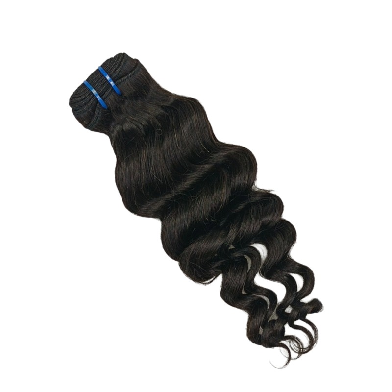 Sew In Hair Extensions - #1B Loose Wave Human Hair