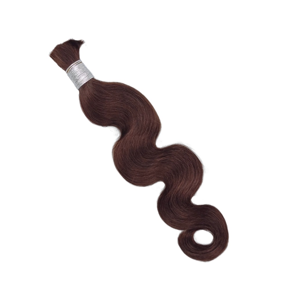 Bulk Human Hair - #2 Dark Brown Body Wave Braiding Hair