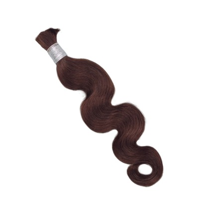 Bulk Human Hair - #2 Dark Brown Body Wave Braiding Hair