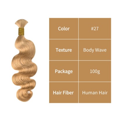 Body Wave Bulk Human Hair - #27 Hair Extensions