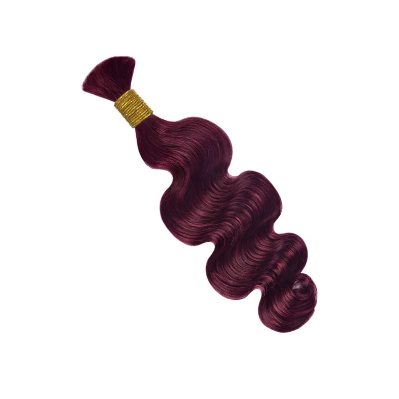 Body Wave Bulk Human Hair - #99J Hair Extensions