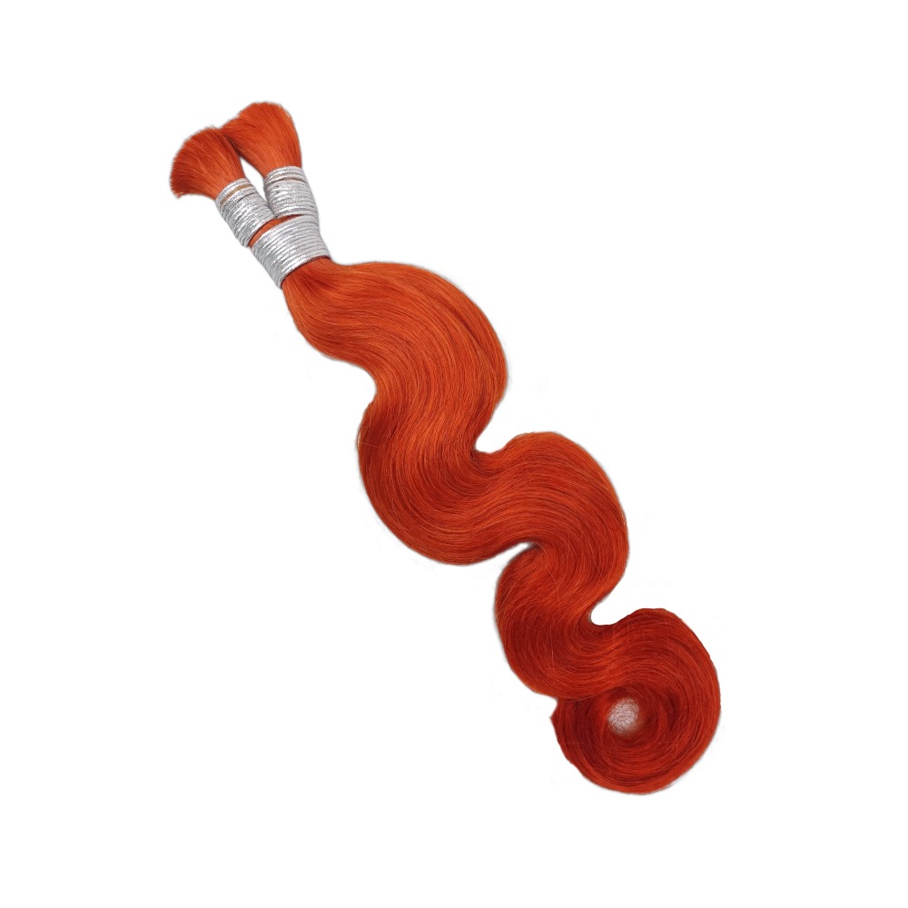 Bulk Human Hair - #350 Ginger Body Wave Braiding Hair