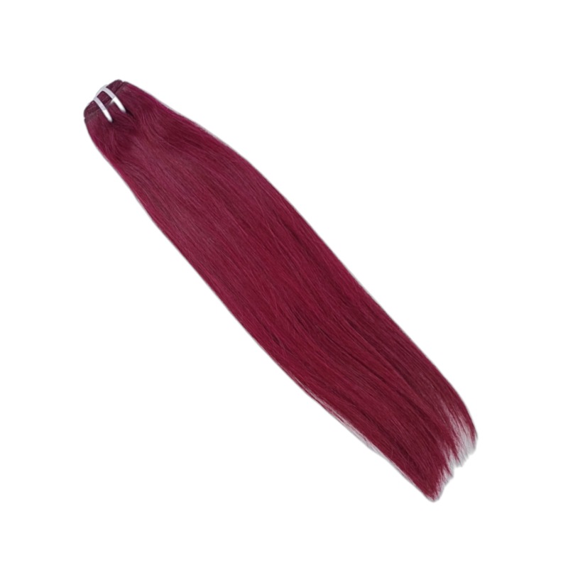 Sew In Hair Extensions - #99J Straight Human Hair