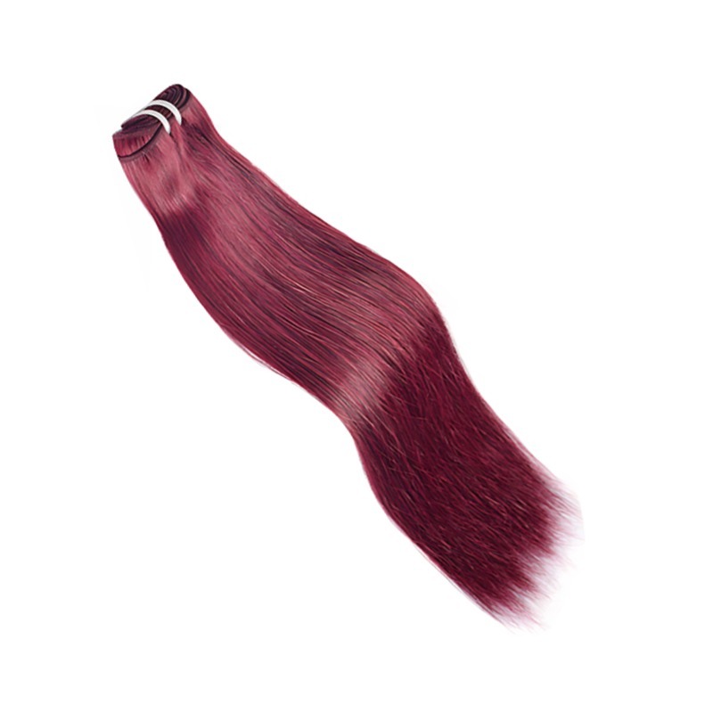 Sew In Hair Extensions - #99J Straight Human Hair