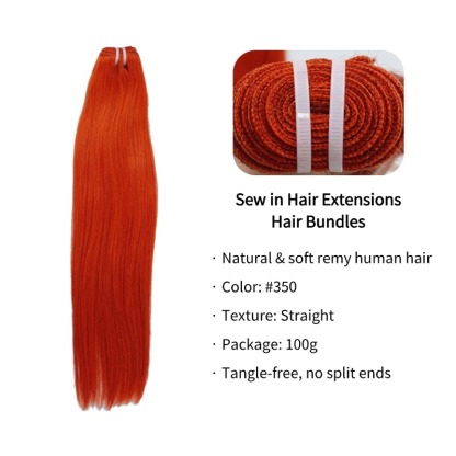 Sew In Hair Extensions - #350 Straight Human Hair