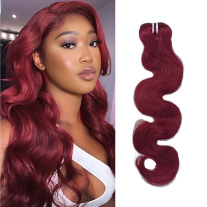 Sew In Hair Extensions - #99J Body Wave Human Hair