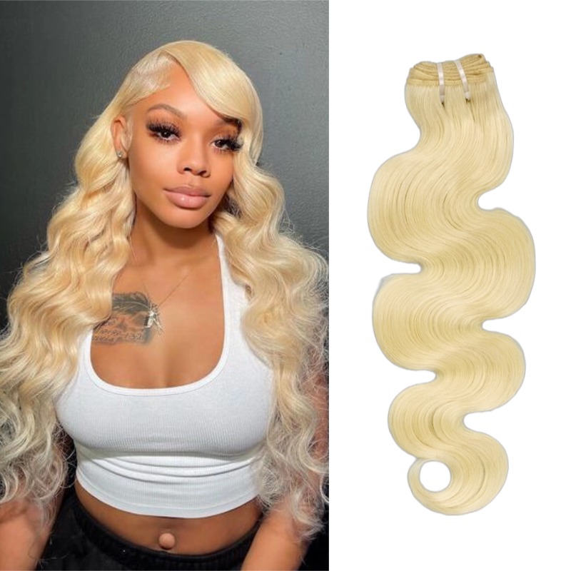 Sew In Hair Extensions - #613 Body Wave Human Hair