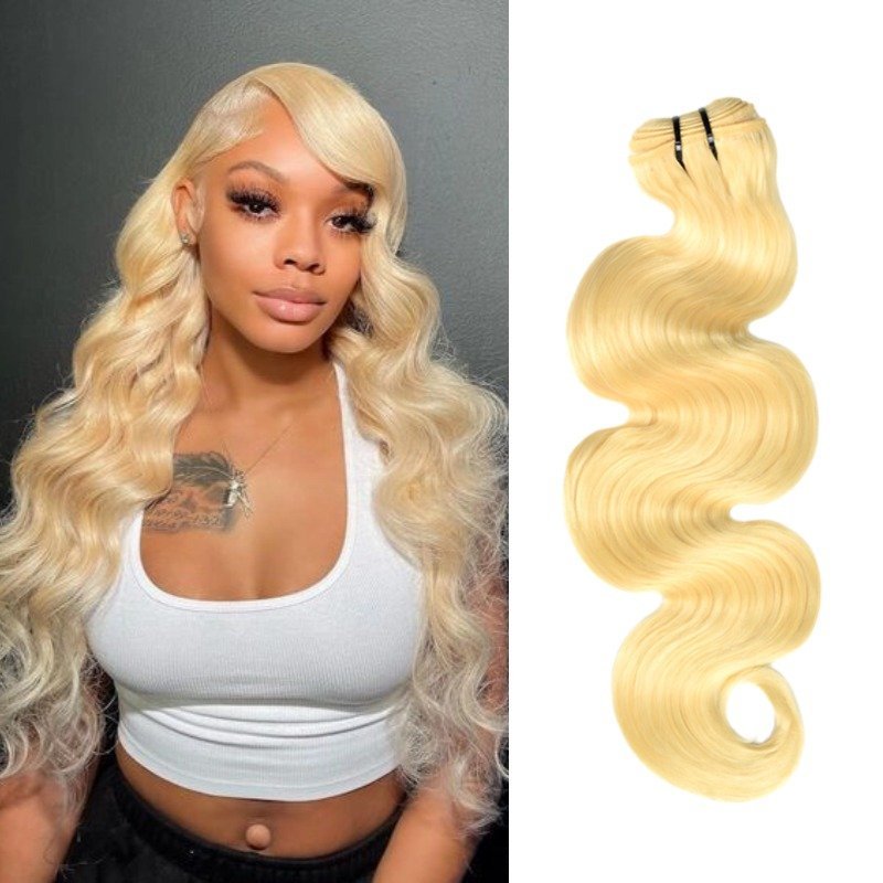 Sew In Hair Extensions - #613 Body Wave Human Hair