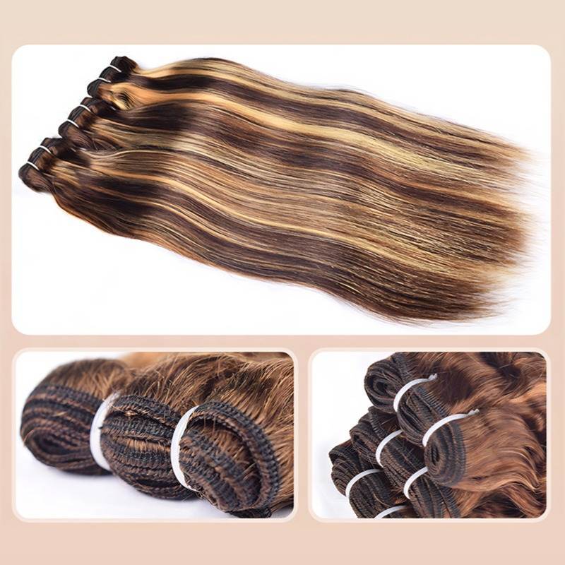 Sew In Hair Extensions - #4/27 Straight Human Hair