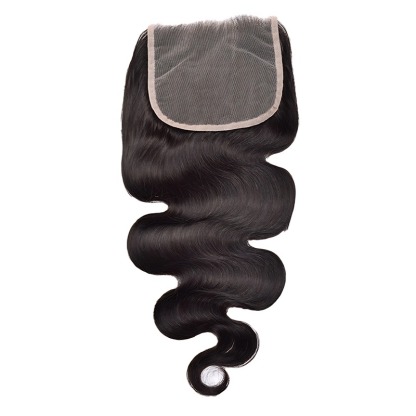 4x4 Transparent Lace Closure - #1B Body Wave Hair