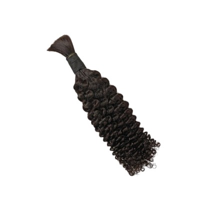 Jerry Curly Bulk Human Hair - #1B Black Braiding Hair