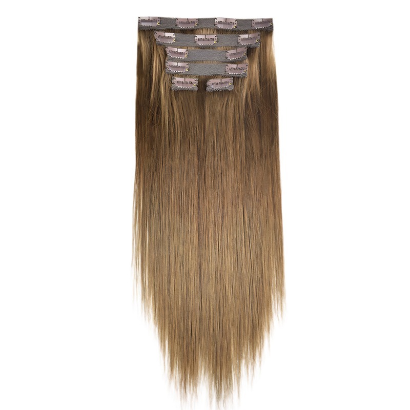 Lace Clip In Hair Extensions - #7 Straight Human Hair
