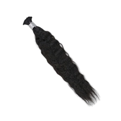 Bulk Human Hair - #1 Wet and Wavy Braiding Hair