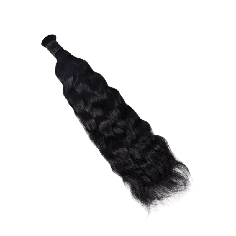 Wet and Wavy Bulk Human Hair - #1 Hair Extensions