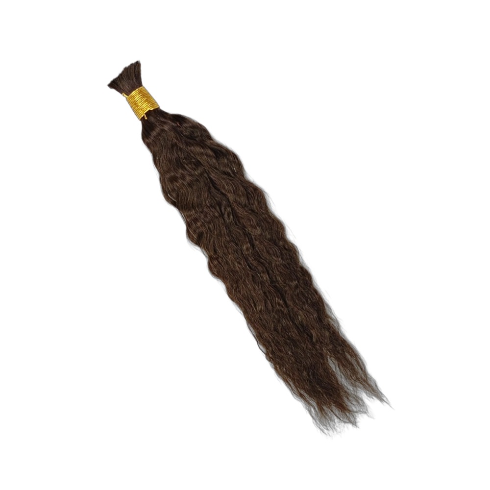 Bulk Human Hair - #2 Wet and Wavy Braiding Hair